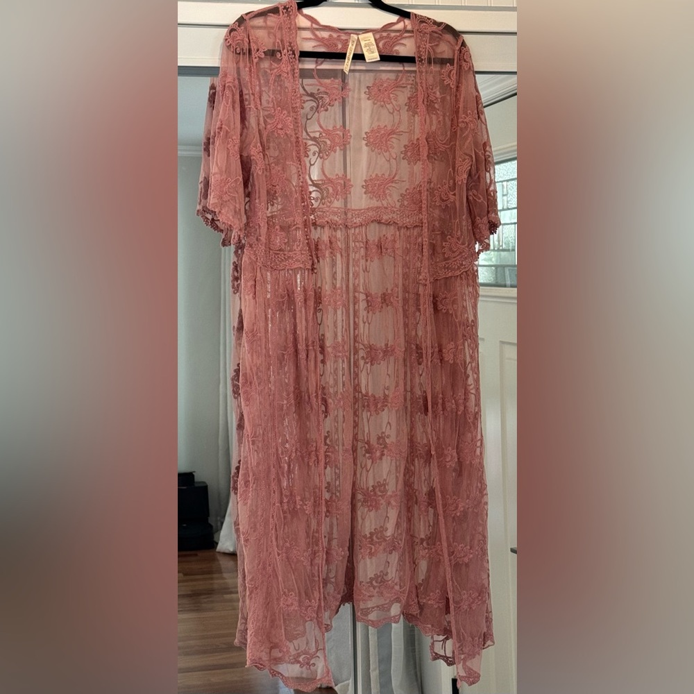 Forgotten Grace Dusty Rose Duster / Kimono
